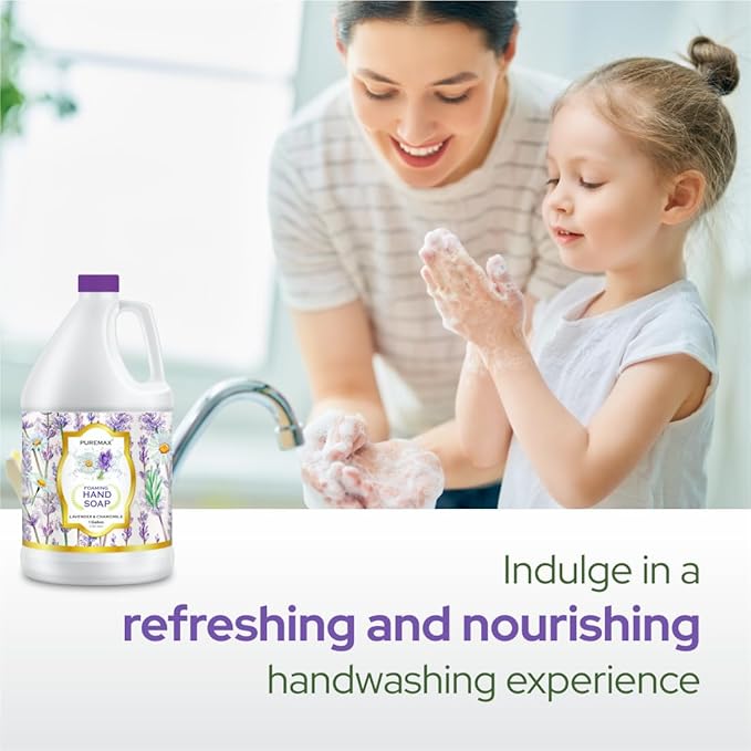 Foaming Hand Soap Refills with Essential Oils | Lavender Chamomile | Gentle, Moisturizing | Triclosan-free | Made in USA | 128 Fl Oz (1 Gallon)