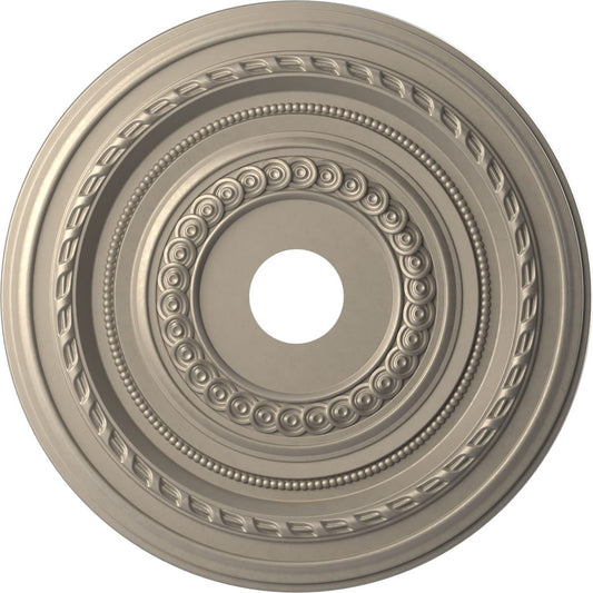 Ekena Millwork Cmp22Cocsv Cole Thermoformed Pvc Ceiling Medallion (Fits Canopies Up To 6), 22Od X 3 1/2Id X 1P, Metallic Silver