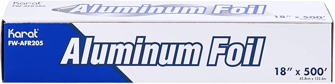Karat FW-AFR205 18"x 500' Standard Aluminum Foil Roll, Silver