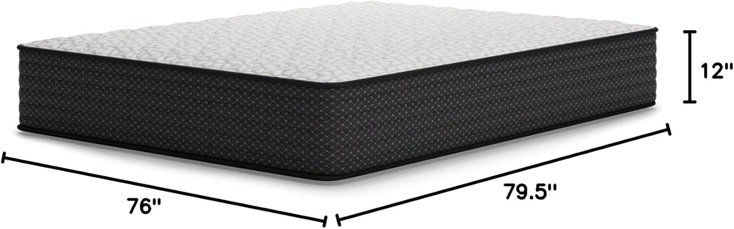 Signature Design by Ashley Limited Edition Firm 12 Inch Hybrid Mattress with Gel Memory Foam and Edge Support for Cool Sleep and Pressure Relief, King, Fiberglass Free, Mattress In A Box