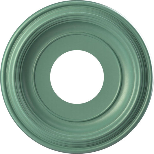 10Od X 3 1/2Id X 1 1/8P Traditional Thermoformed Pvc Ceiling Medallion (Fits Canopies Up To 5 1/2), Universal Pearl Metallic Sea