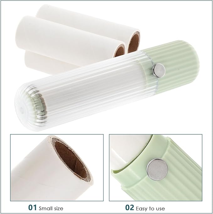 Extra Sticky Lint Roller Set for Pet Hair Removal with Handle and Tear-Off Refills Portable Reusable Lint Remover for Clothes Couch Carpet Dog and Cat Hair Cleaning