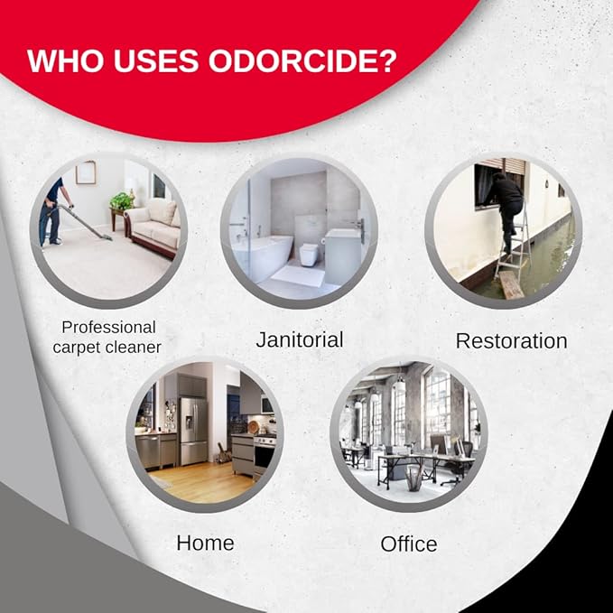 Odorcide Odor Eliminator Concentrate: Odor Eliminator for Strong Odor on Carpets, Hardwood & More - Smoke, Sweat & Pet Odor Eliminator for Home w/Non-Enzymatic Formula, 16 oz…