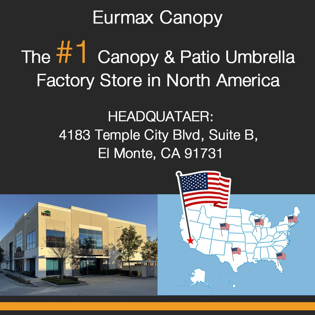 Eurmax USA 10x10 Pop Up Canopy,Commercial Tent with Patented No-Tip Rolling Bag,24sqft Extension Awning & 4 Zippered Removable Walls,UV & Water Resistant,Heavy Duty Instant Shelter Gazebo,White