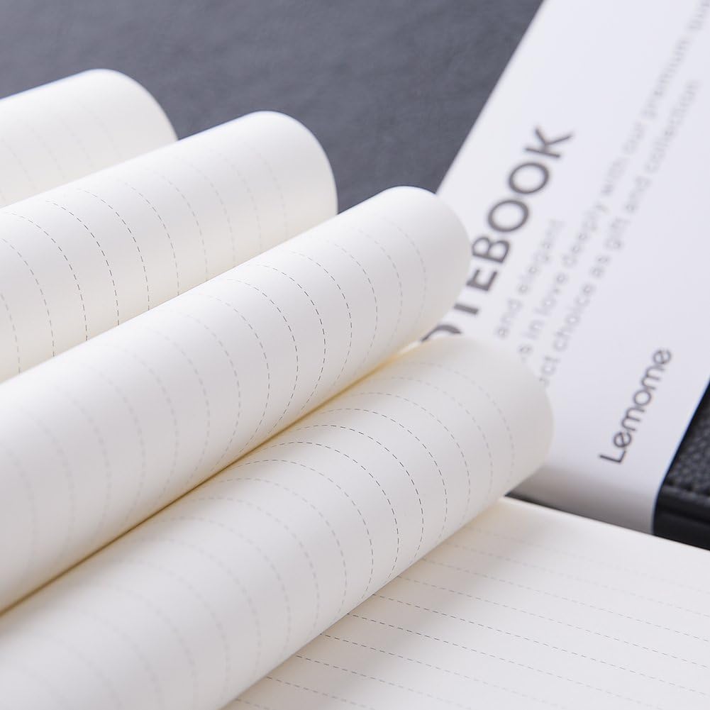 Ruled Notebook/Journal - Lined Journal for Writing, 5.75'' x 8.4'' Notebook Journal, 146 pages Faux Leather Notebook with Thick Paper, Waterproof Hardcover, Elastic Closure