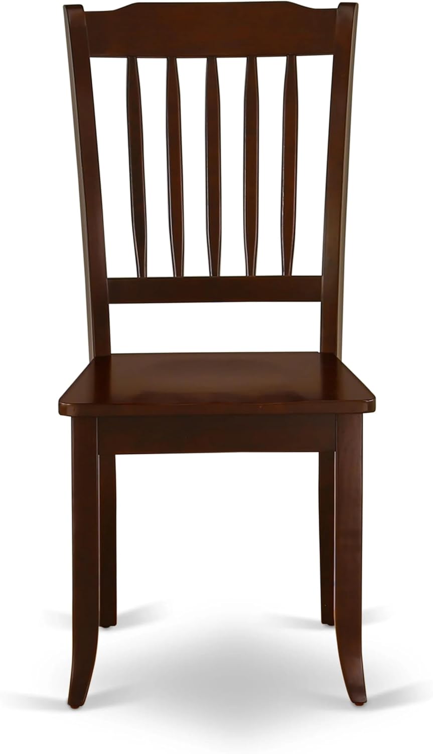 East West Furniture AMDA3-MAH-W 3 Piece Dining Table Set for Small Spaces Contains a Round Kitchen Table with Pedestal and 2 Dining Chairs, 36x36 Inch, Mahogany