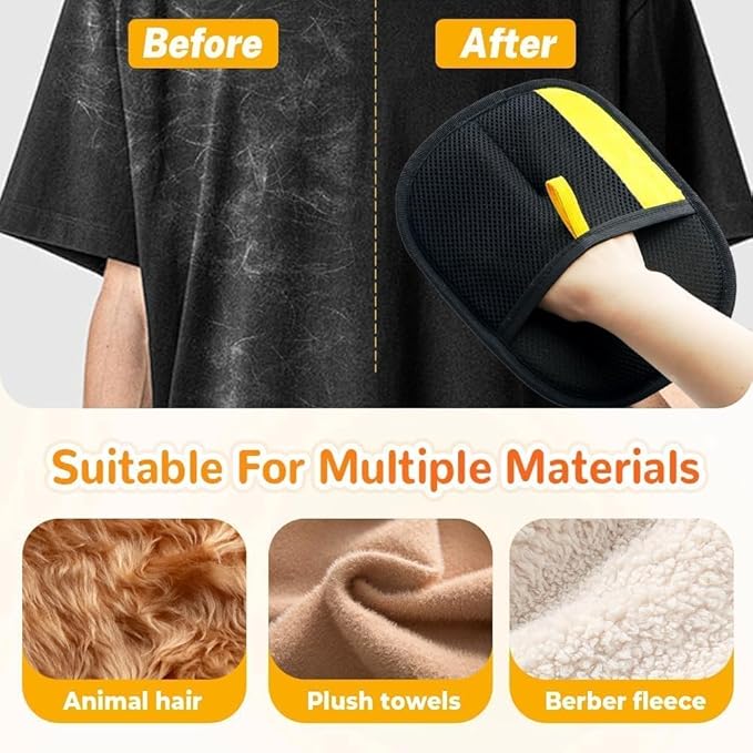 Cat and Dog Specific pet Hair Remover, pet hairRemoval Gloves, Suitable for pet Hair Removal Tools on Sofas, Carpets, Clothes, and Bedding