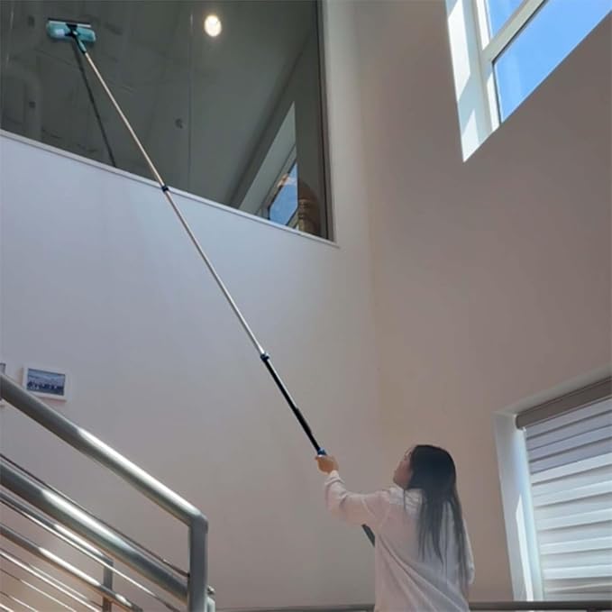 16 Feet Fan Cleaner High Ceiling 2 Cobweb Dusters with Extension Pole(8ft)
