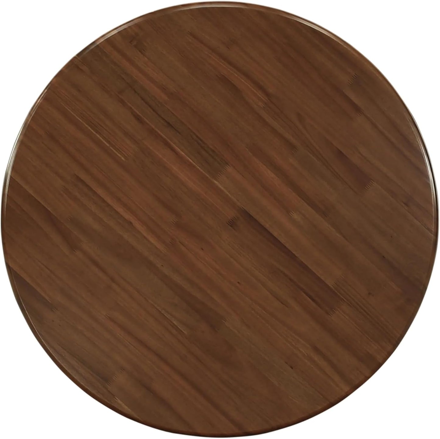 East West Furniture ANDA5-AWA-27 5 Piece Kitchen Table & Chairs Set Includes a Round Dining Table with Pedestal and 4 Polyester Fabric Upholstered Chairs, 36x36 Inch, Antique Walnut