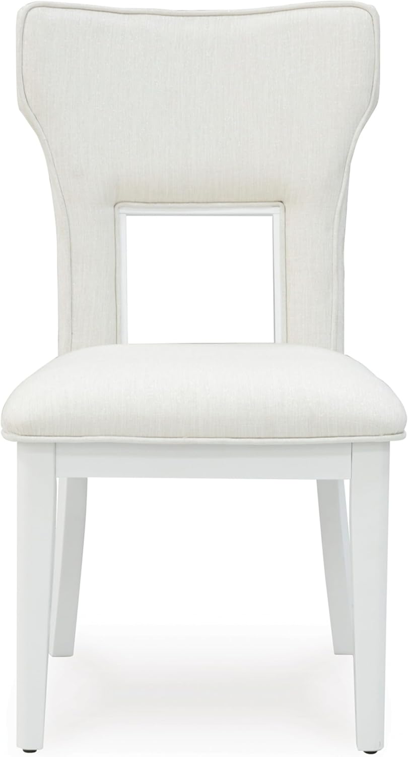 Signature Design by Ashley Chalanna Solid Wood Frame Dining Chair, Set of 2, White