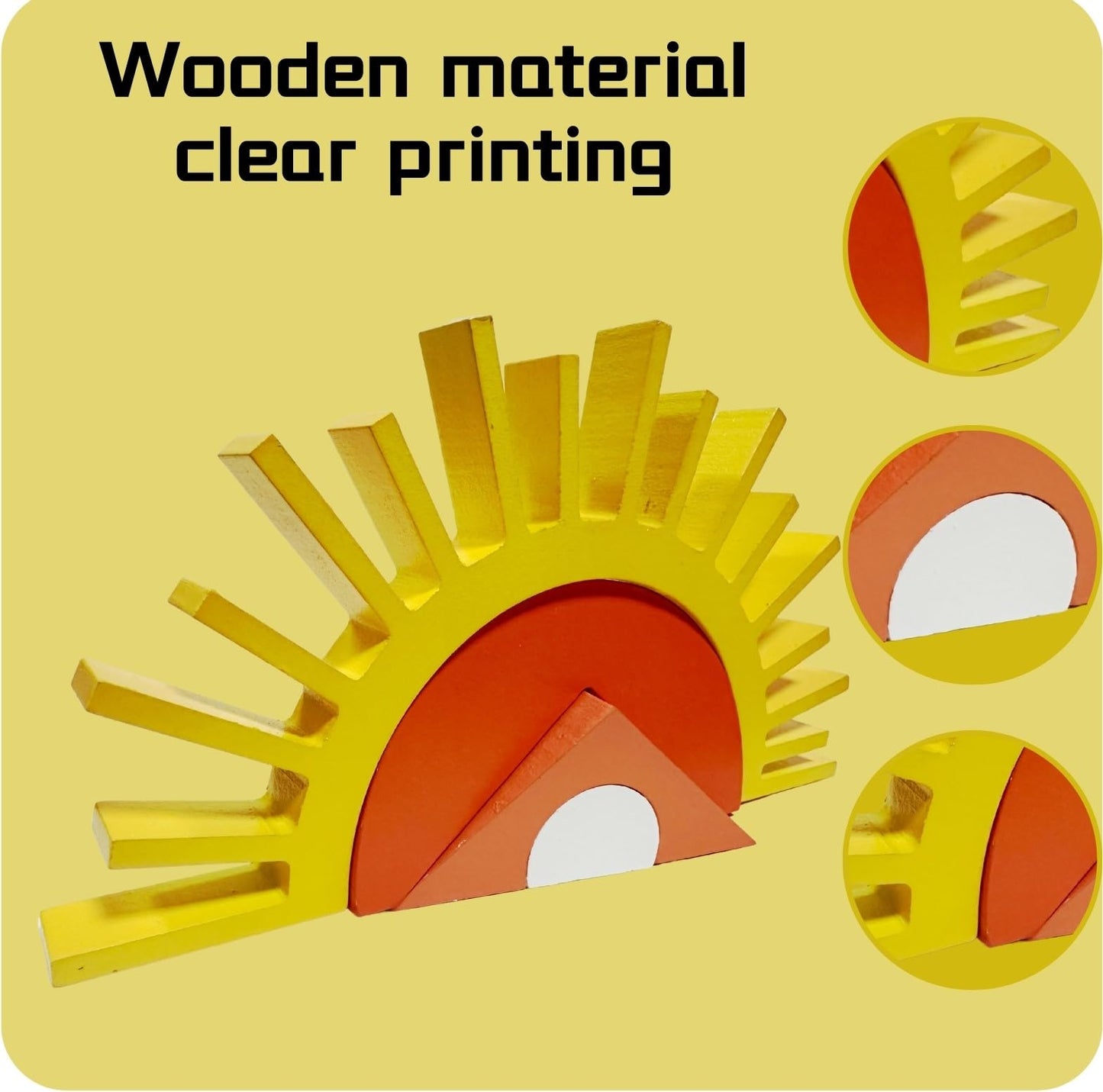 Wooden Sun Decorations, Bohemian Wooden Centerpiece, Wooden Sun Party Decorations, Classroom and Nursery Kids Room Desk Decor, Wooden Ornaments,Hand Made Wooden Decro
