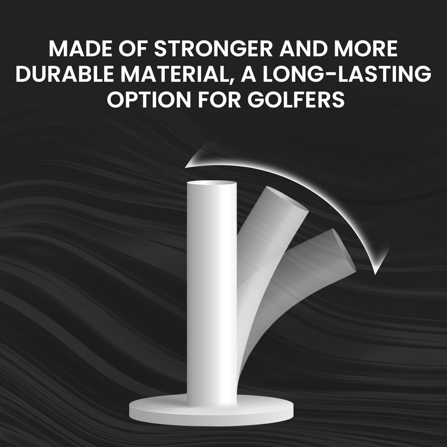FINGER TEN Golf Rubber Tees Driving Range Value 3/4 Pack, Mixed or Same Size 1.5’’ 2.25’’ 2.75’’ 3’’ for Durable Practice Mat Holds Ball Well