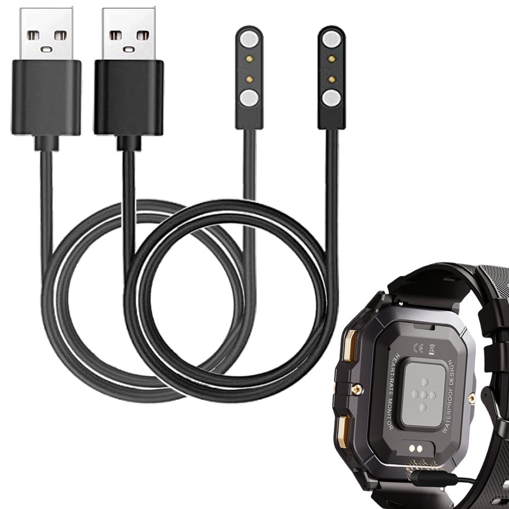Smaate Smart Watch Cables Compatible With Dekelife C28 2.02    Smartwatch, 2-Pack
