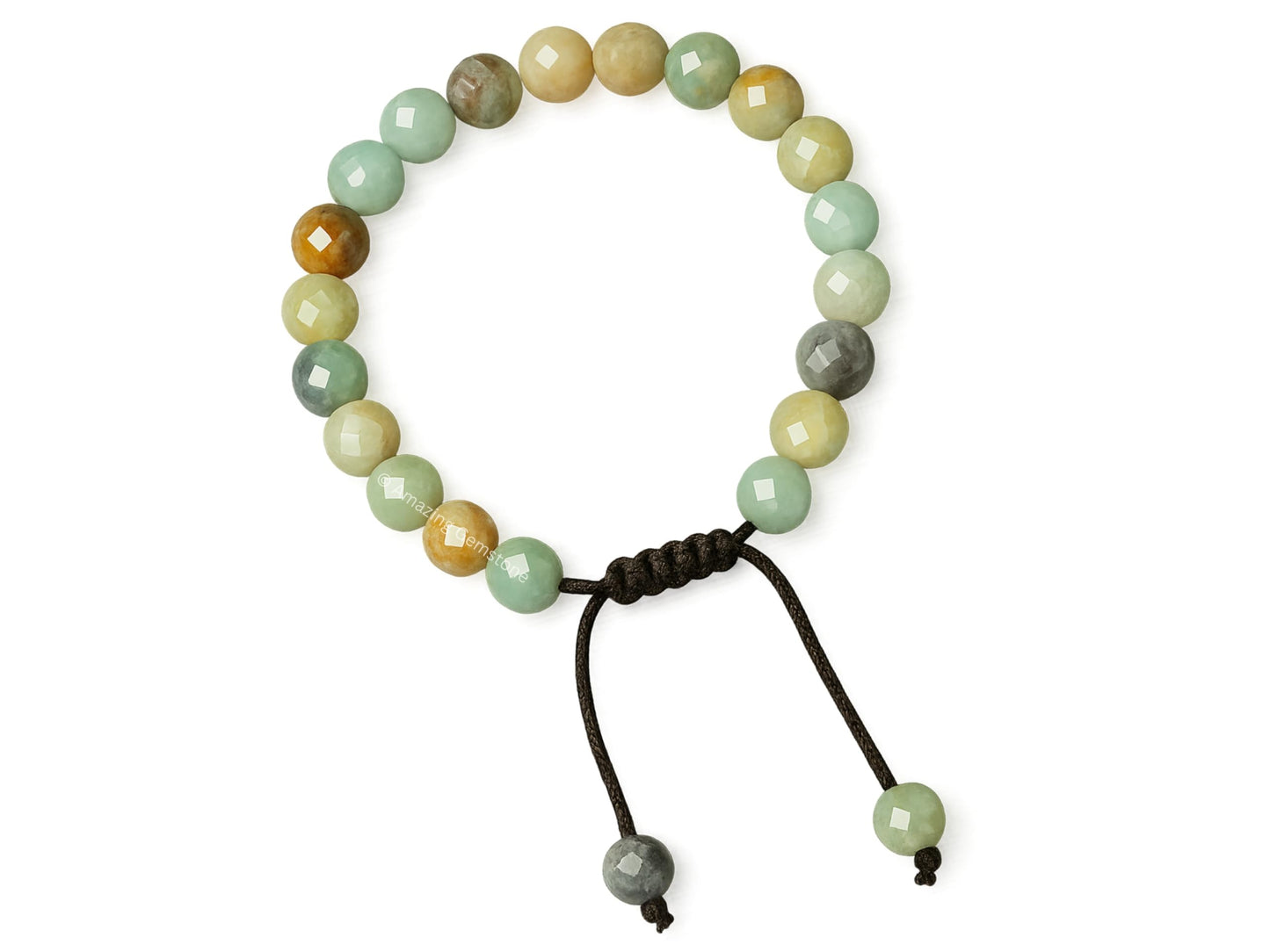 Amazing Gemstone Mexican Amazonite Bracelet for Women - Chakra Mens Bracelet Protection Crystals&Healing Stones - Blessing Bracelet Spiritual Meditation Gift (Faceted Beaded Bracelet, Adjustable)
