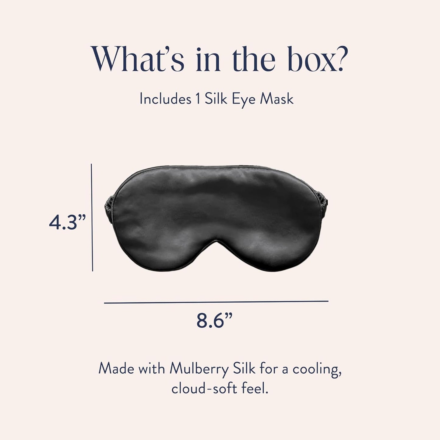 Brooklinen Silk Eye Mask for Sleeping – Carbon Grey, 100% Mulberry Silk Sleep Mask with Soft Elastic Strap, Machine Washable, Breathable & Cool-to-The-Touch – Ideal for Sleeping & Traveling