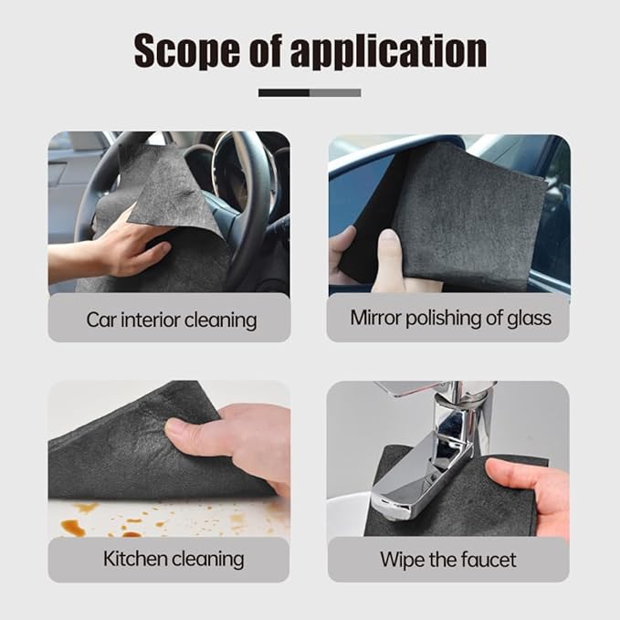 Thickened Magic Cleaning Cloth, Reusable Cleaning Cloths Streak Free Multipurpose Kitchen Rags Microfiber Towels for Glass, Window and Cars (15, Small)
