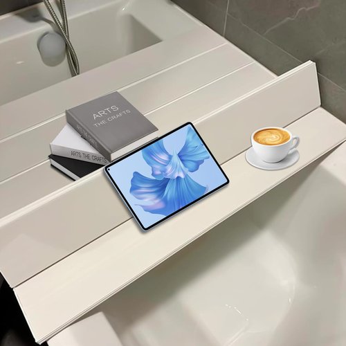 Foldable Bathtub Tray, PVC Anti-dust Bathtub Cover Bath Insulation Cover, Waterproof Shutter Bathtub Tray & Laptop Desk 2 in 1 Fits Most Tubs,Can Hold Wine Glass, Books, Tablets.(180 * 80 * 0.65cm)