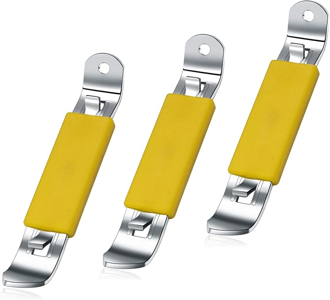 3 Pieces Magnetic Bottle Openers Can Opener Classic Beer Opener Stainless Steel Small Bottle Opener Can Tapper with Magnet for Camping and Traveling HANCELANT (Yellow)4.52 X 0.87 X 0.79 inches