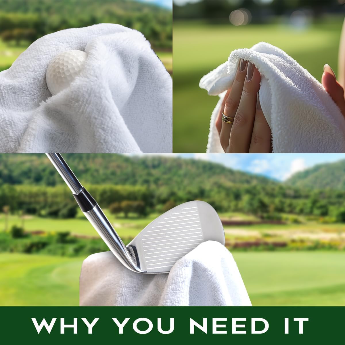The Classy Way to Golf - Polyester and Cotton Blend Printed Towel, Funny Retro Accessories for Men Women, Gift for Fan Dad Grandpa, Lover Father's Day Birthday Gift