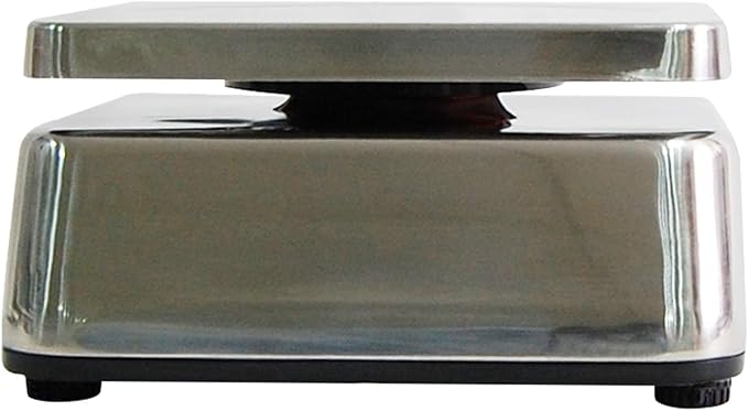 VisionTechShop TVS Portion Control Stainless Steel Washdown Scale, Lb/Oz/Kg/g Switchable, Low Profile Design, 6lb Capacity, 0.001lb Readability, Single Display, NTEP Legal for Trade, NSF Certified