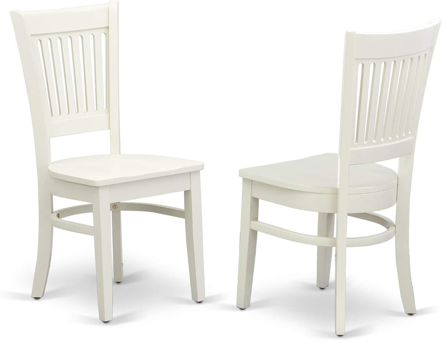 East West Furniture VAVA9-LWH-W 9 Piece Dining Room Table Set Includes an Oval Kitchen Table with Butterfly Leaf and 8 Dining Chairs, 40x76 Inch, Linen White