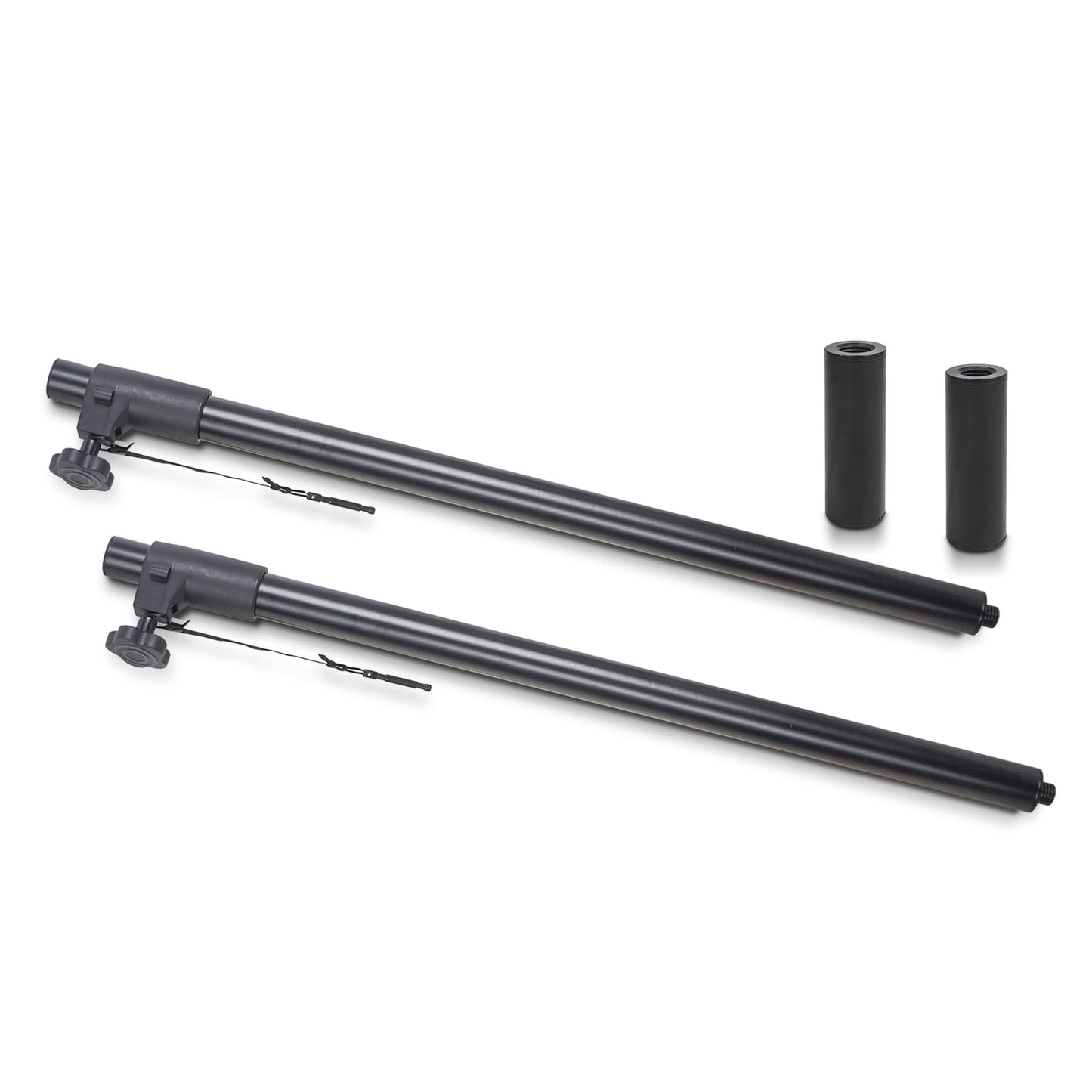 Sound Town 2-Pack Adjustable Height Subwoofer/Speaker Poles (35-54) With M20 Threaded Lower End & 35Mm Adaptor, 132 Lb Load Capa