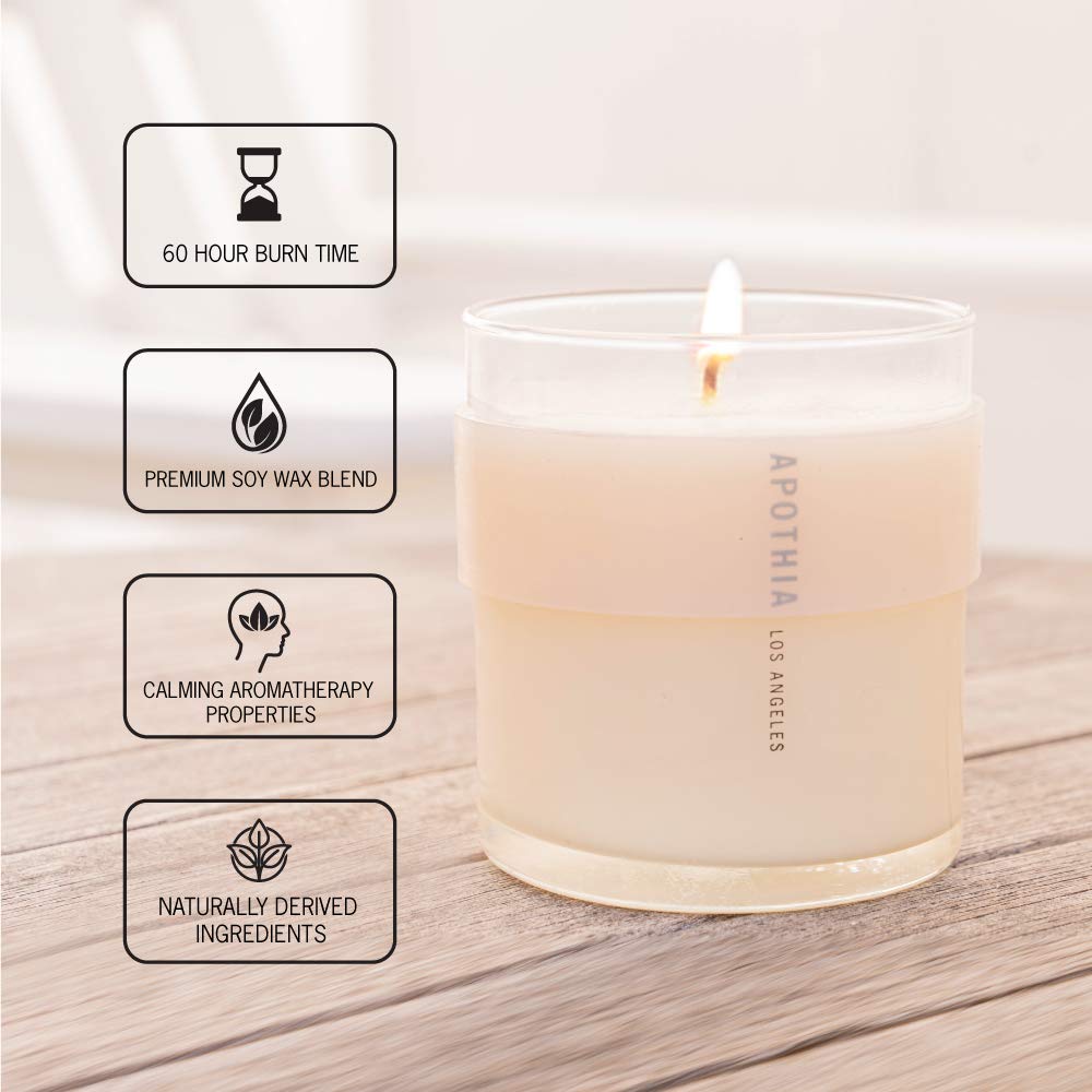 APOTHIA - The California Candle | The California Citrus & Exotic Flowers I Scented Candles with Premium Soy Wax Blend I 60 Hour Long Burning I 9 oz I Luxury Quality in Decorative Jar