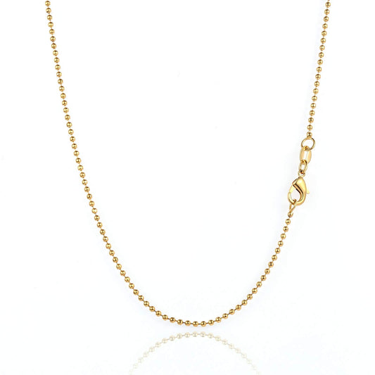 MAIKERDER Dainty Ball Chain Necklace for Women, 18K Gold Plated Thin Bead Chain Necklace Delicate Simple Thin Gold Chain Necklaces for Women Non Tarnish 17.7 Inches