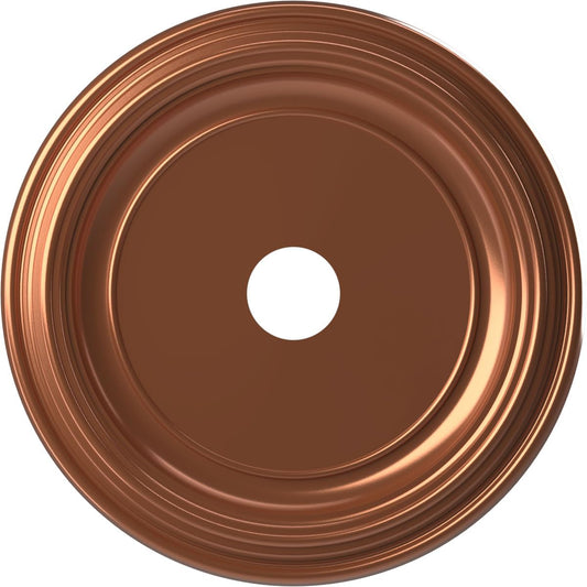 22Od X 3 1/2Id X 1 1/2P Traditional Thermoformed Pvc Ceiling Medallion (Fits Canopies Up To 13 1/2), Bright Coat Copper