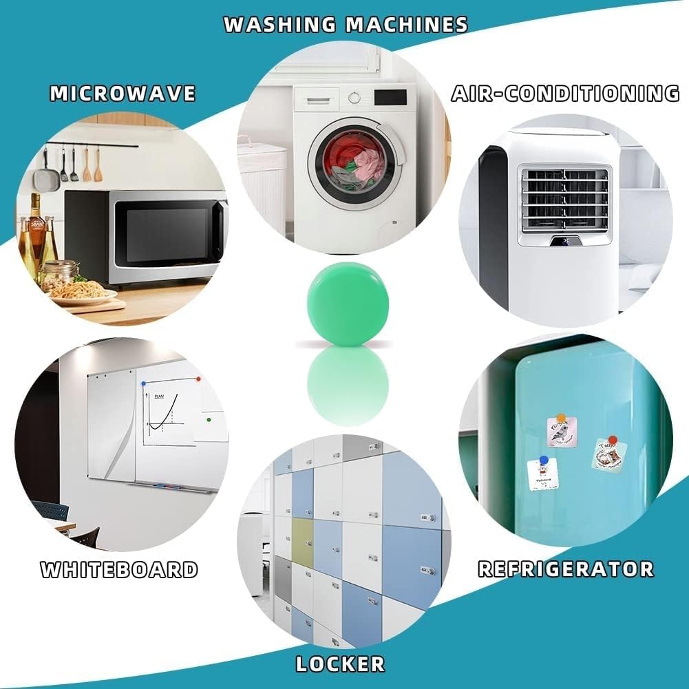 Qualsen Fridge Magnet, 50 Pack Refrigerator Magnets, Heavy Duty Magnet Whiteboard, Locker Magnets, Office Magnets (Green+Red)
