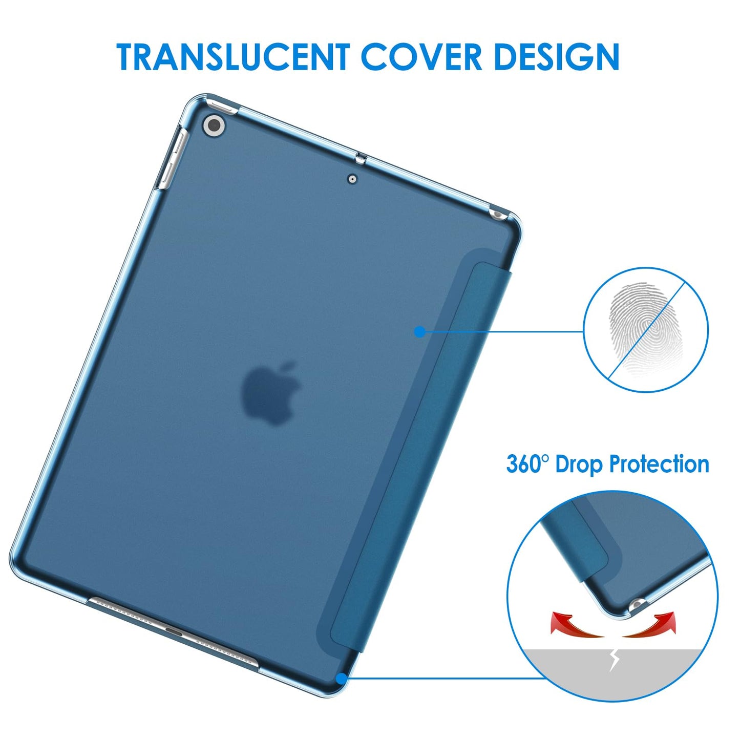 Jetech Case For Ipad 10.2-Inch (2021/2020/2019 Model, 9/8/7 Generation), Auto Wake/Sleep Cover (Teal)