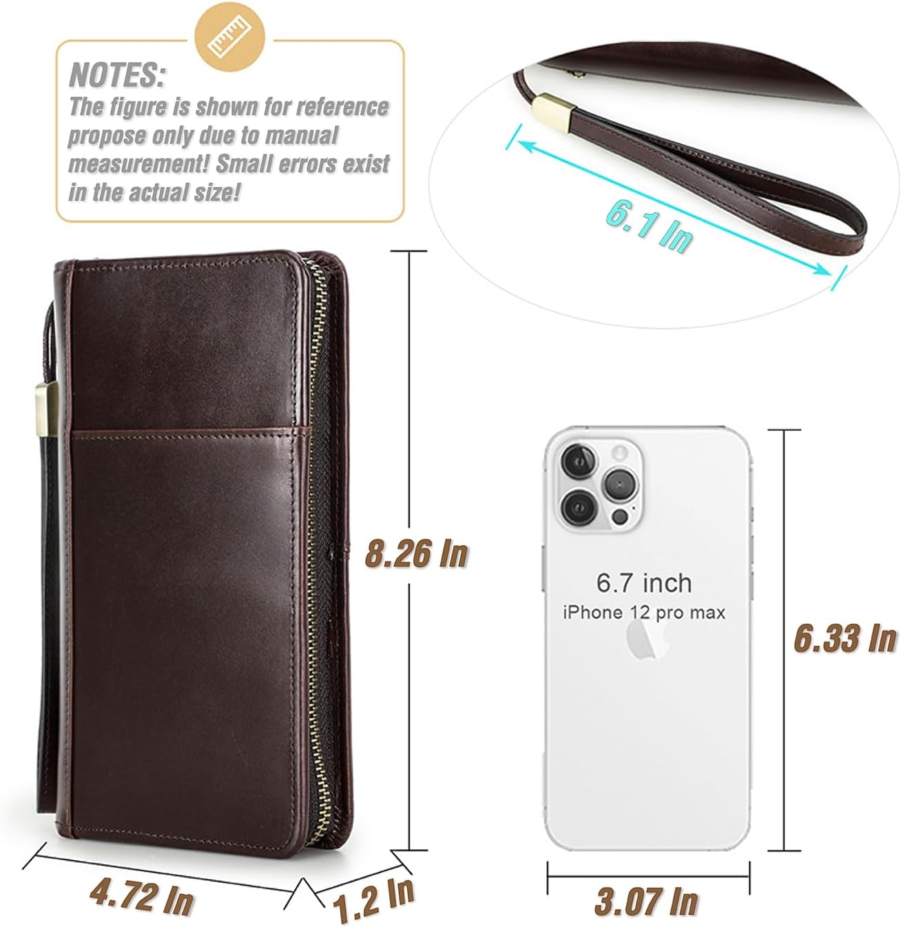 Top Grain Leather Customizable Travel Passport Wallet Holder for Man & Woman, Handmade for 4 Passports & Multi Cards, RFID Blocking Large Capacity for Cards/Passports/Tickets