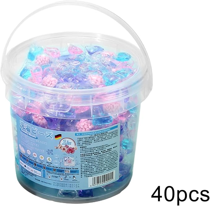 Laundry Pods, Color Protection, 1 Box/40 Pieces, Fabric Softening Pods Laundry Detergent, Fresh Long-Lasting Scent, For Apartment Home Dorm Room Hotel Jeans Towels Sheets T-Shirt Blouse