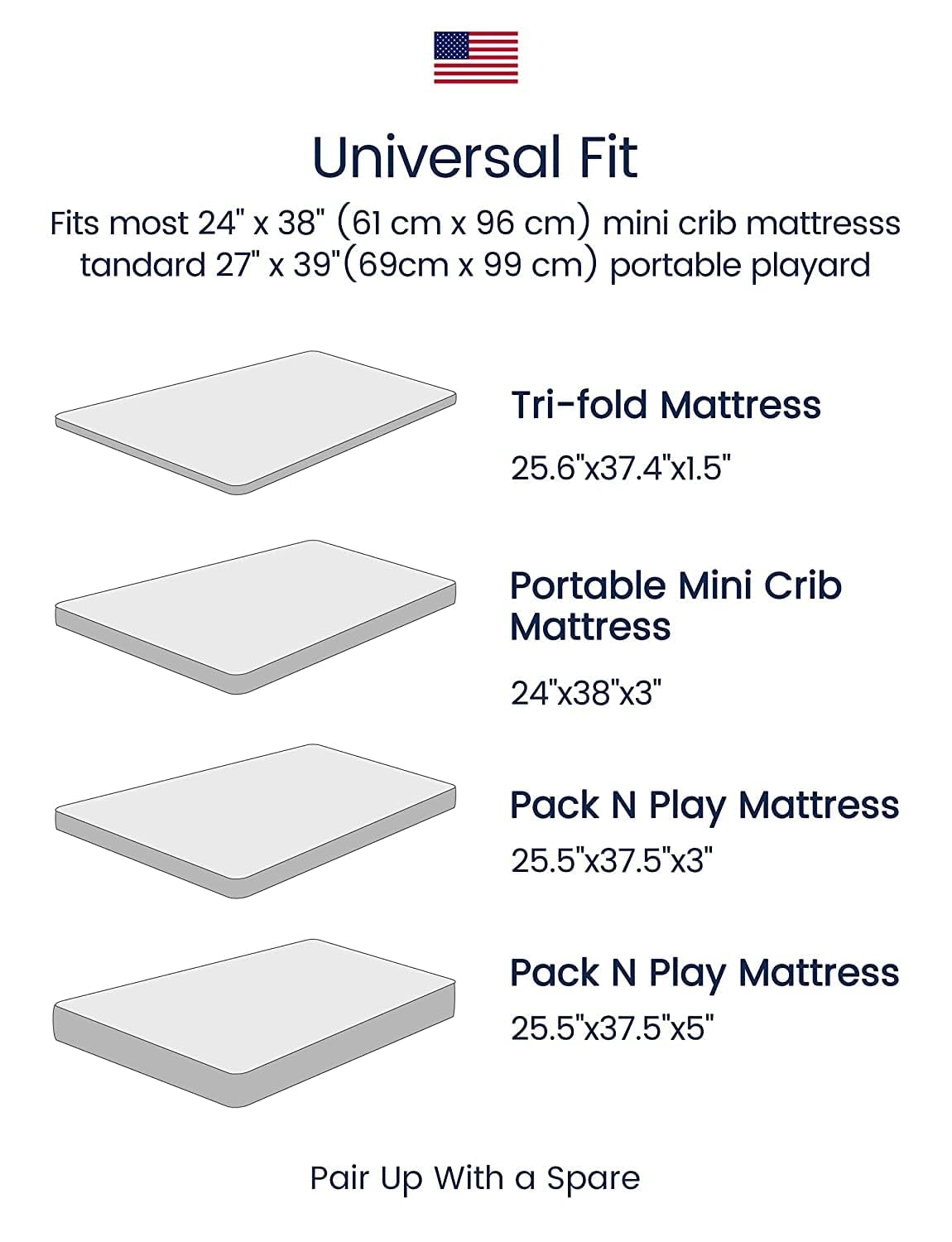 TotAha Pack and Play Sheets Fitted, Buttery Soft Dinosaur Mini Crib Sheets Boy, Stretchy Graco Pack n Play Mattress Sheet, 2-Pack Universal Fit Playard Mattress Cover, All-Season Jersey-Knit