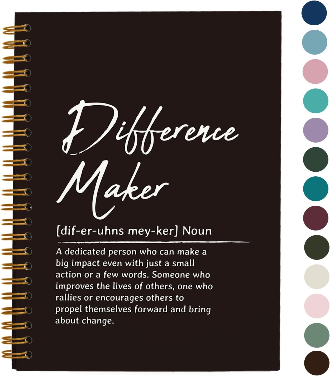 Difference Maker Gift Notebook, Employee Appreciation Gifts, Thank You Gifts for Women Men Principal Boss Mentor Teacher, Farewell Goodbye Retirement Gifts for Coworkers, Motivational Leadership Gifts Spiral Notebook 5.5 x 8.3