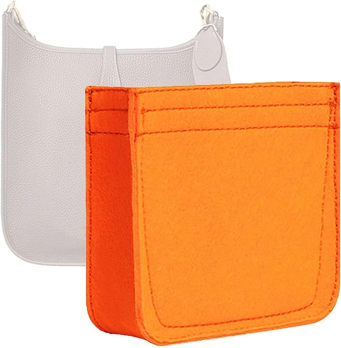 Lckaey Felt Organizer- for Evelyne Bag 29 Bags Insert- Handbag insert Purse-1003Orange-M