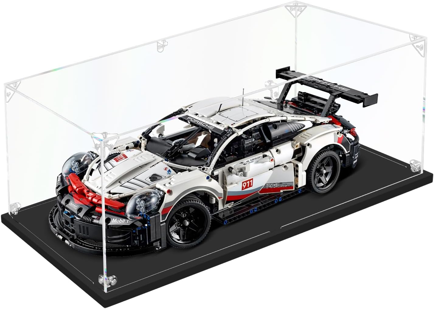 3MM Acrylic Display Case for 1:10 Scale Diecast Car Model Car Thickened Clear Acrylic Display Box for Lego 42096（21.65x9.84x7.09inch, 1:10）