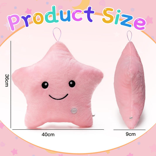 Subao Sensory Toys for Kids with Autism,70" Vast Planet Kids Play Sensory Tent with Lights and 14" Pink Light Up Star Plush Sensory Toddler Pillow,Birthday Xmas Gifts for Boys Girls Ages 3-12