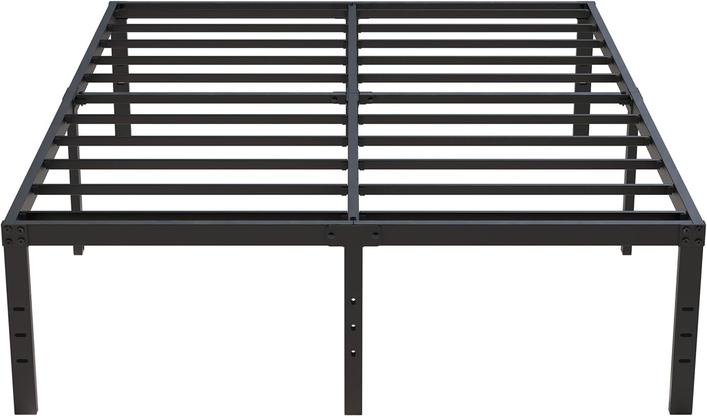 18 Inch King Bed Frame Heavy Duty Metal Platform King Size Bed Frames with High Storage, Eassy Assembly 3,500 Lbs Heavy Duty Bedframes, Black