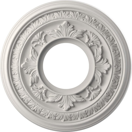 Ekena Millwork Cmp10Bagbw Baltimore Thermoformed Pvc Ceiling Medallion (Fits Canopies Up To 4 1/4), 10Od X 3 1/2Id X 3/4P, Ultra