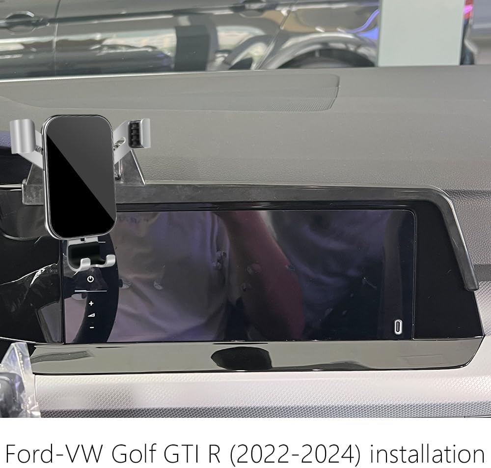 LUNQIN Car Phone Holder for Volkswagen Golf GTI 2022 2023 2024 and VW Golf R 2022-2024 Screen Stand MK8 Auto Interior Accessories Best Cell Phones Mount Cellphone Mobile Cradle Charging GPS Bracket