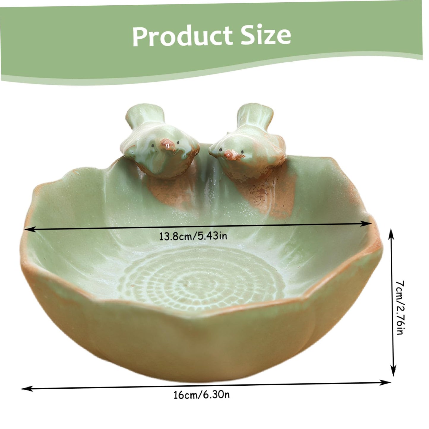 HDBHSBE Suculentas Pot with 2 Adorable Birds Planter DIY Flower Planting Garden Pots Ceramic Round Hollow Planter for Home Indoor Outdoor Garden Decor Pots