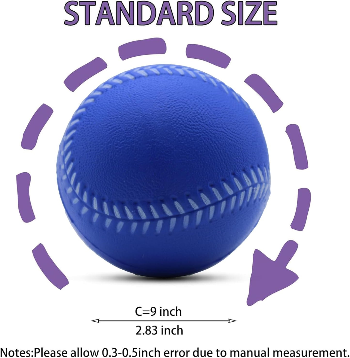 Magicorange Baseball,Foam Baseballs Training Baseballs Unmarked Practice Baseball for Hitting, Soft Toss, Batting, Fielding, Pitching