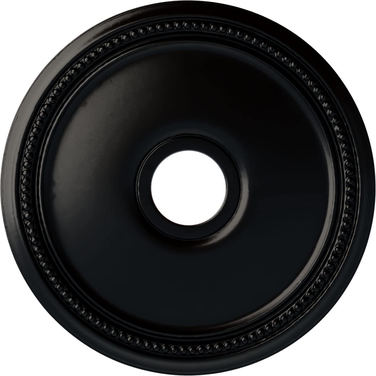 Ekena Millwork Cm18Diblf Diane Ceiling Medallion, 18Od X 3 5/8Id X 1 1/8P (Fits Canopies Up To 5 3/8), Hand-Painted Jet Black