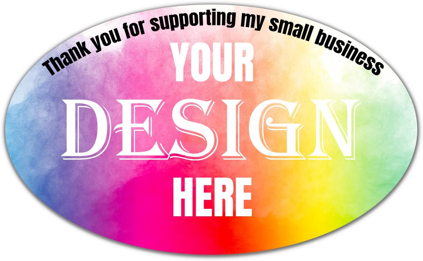 100-500 Custom Stickers Personalized Labels, Customized Stickers with Any Image Logo and Text. Custom Stickers for Business LogoThank You Labels,etc. (Oval,3X1 Inch)
