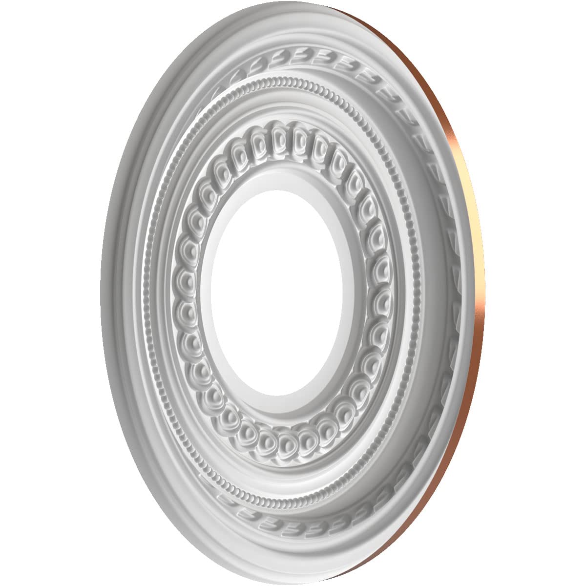 Ekena Millwork Cmp10Cobco Cole Thermoformed Pvc Ceiling Medallion (Fits Canopies Up To 4 1/4), 10Od X 3 1/2Id X 3/4P, Bright Coa