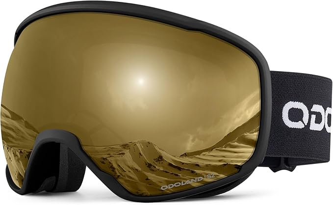 Odoland Snow Ski Goggles S2 Double Lens Anti-Fog OTG Windproof UV400 Eyewear for Men, Women and Youth-Skiing Snowboarding