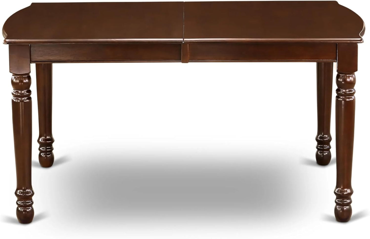 East West Furniture DOT-MAH-T Dover Dining Table - a Rectangle Wooden Table Top with Butterfly Leaf & Stylish Legs, 42x78 Inch, Mahogany