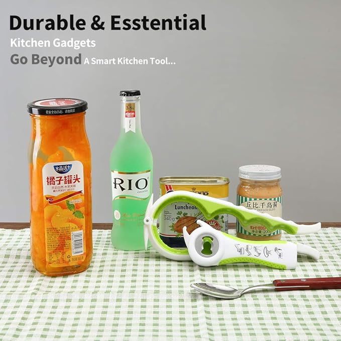 Jar Opener Bottle Opener and Ring Pull Can opener for Seniors, Arthritis Hands and Anyone with Low Strength, Arthritis Jar Openers Get Lids Off Easily
