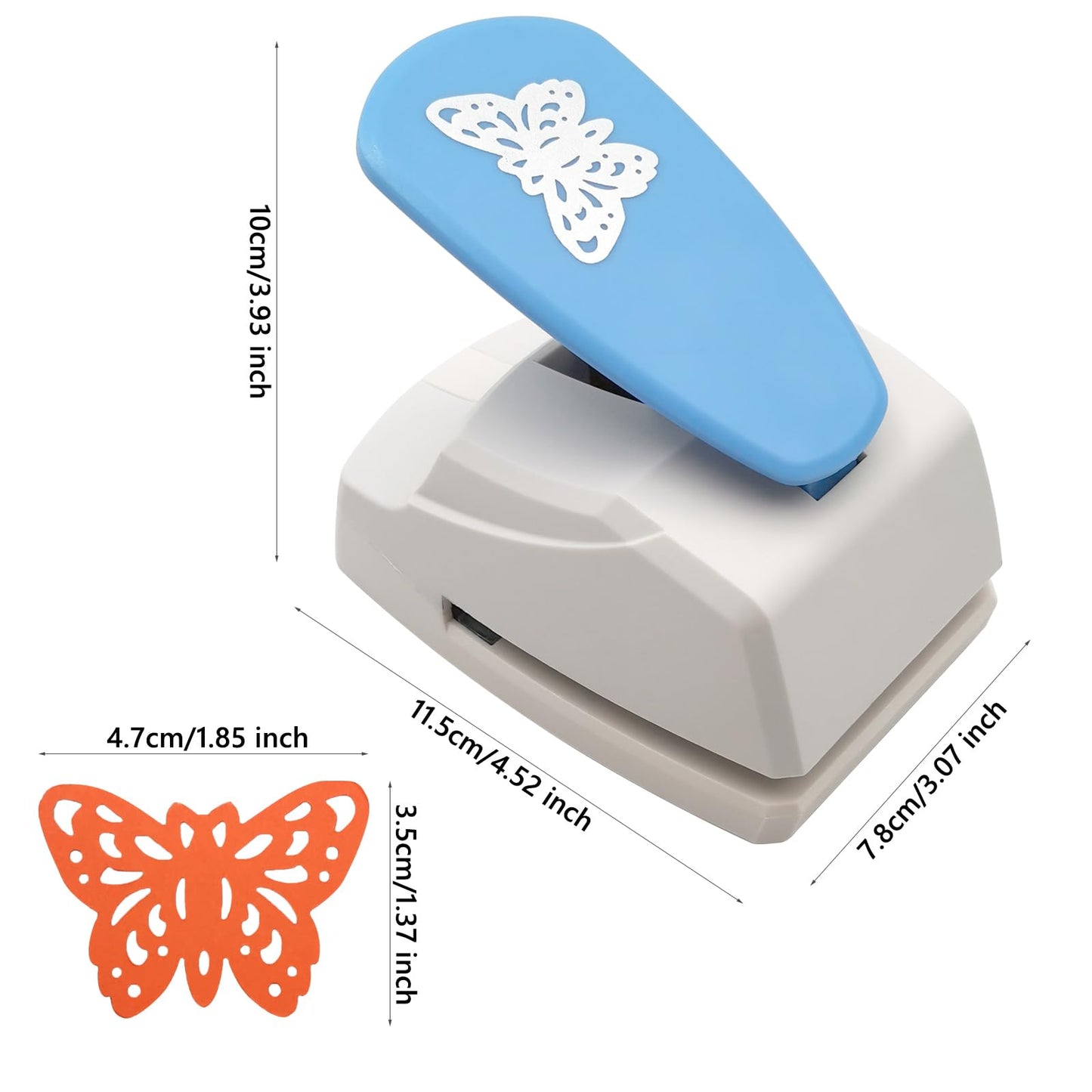 Craft Punch 1-7/8'' Butterfly Punch Butterfly Shapes Paper Cutter Puncher for Crafting on Card Stock, Various Paper Types, Vinyl Sticker (Non-Toy, Not for Children)